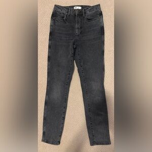 ANINE BING Black High Rise Straight Leg Jeans Size 25